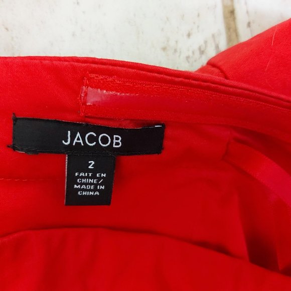 Strapless red dress Jacob - Picture 6 of 6